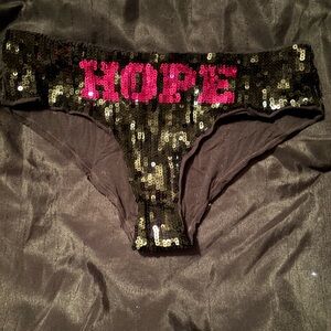 PINK Victoria's Secret Sequin Bikini Panty Hope PINK Rare
